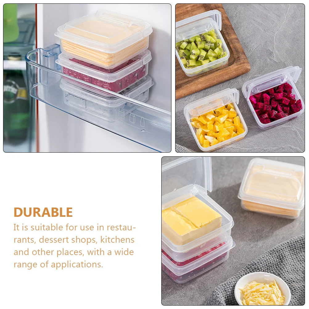 2 Pcs Cheese Storage Box Container Home Accessory Household Multi-function