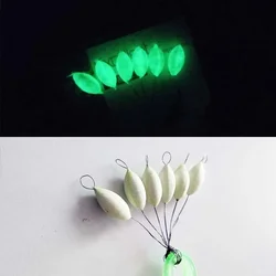 5packs/lot (6 in 1) Luminous Seven Star Fishing Float Red / White Oval Beans 11mm/13mm/15mm Foam Buoy Carp Fishing Tackle J519