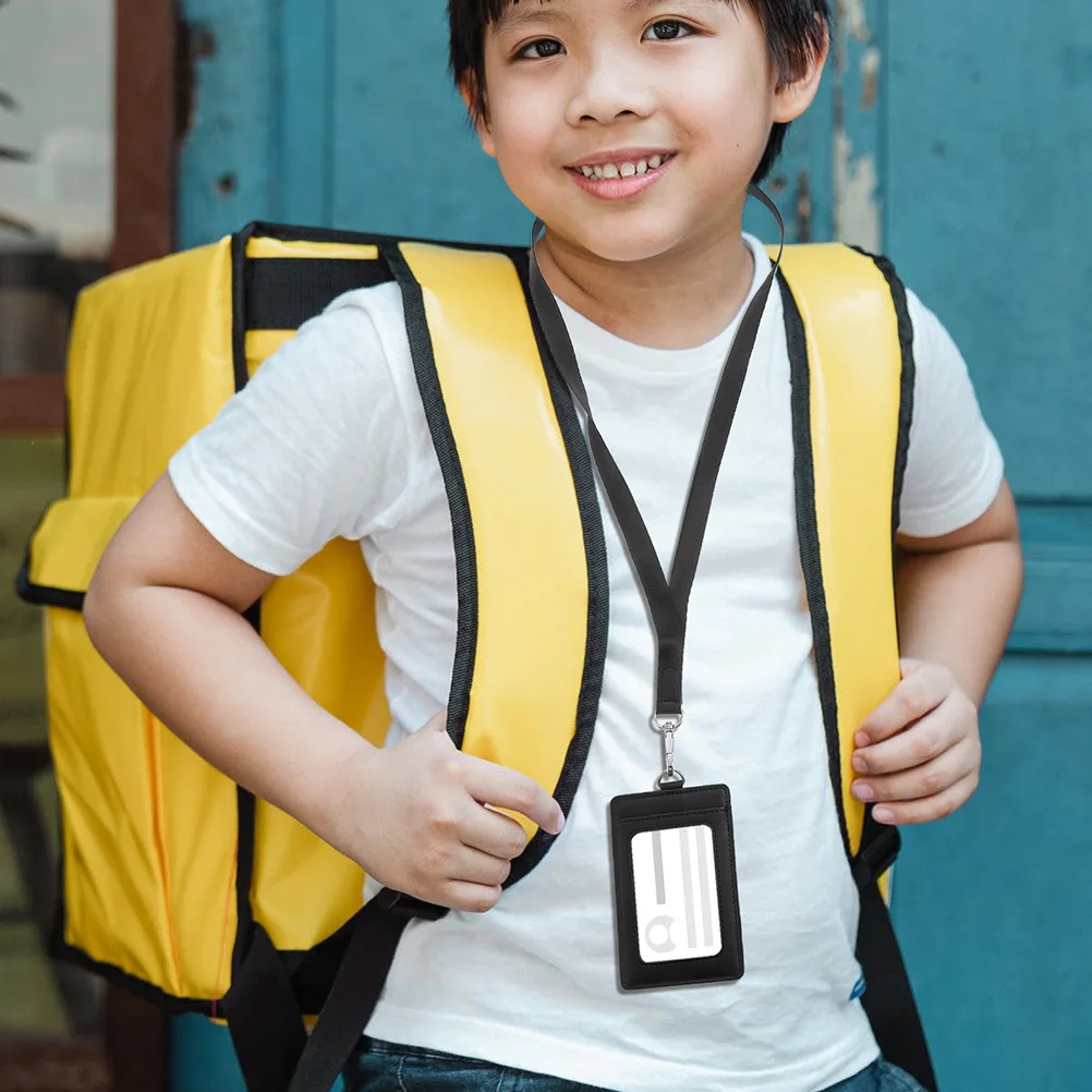 

2Pcs Id Cards Holder Black PU Protective Sleeve Lightweight Cover for Nurses Doctors Students Volunteers Id Cards Holder