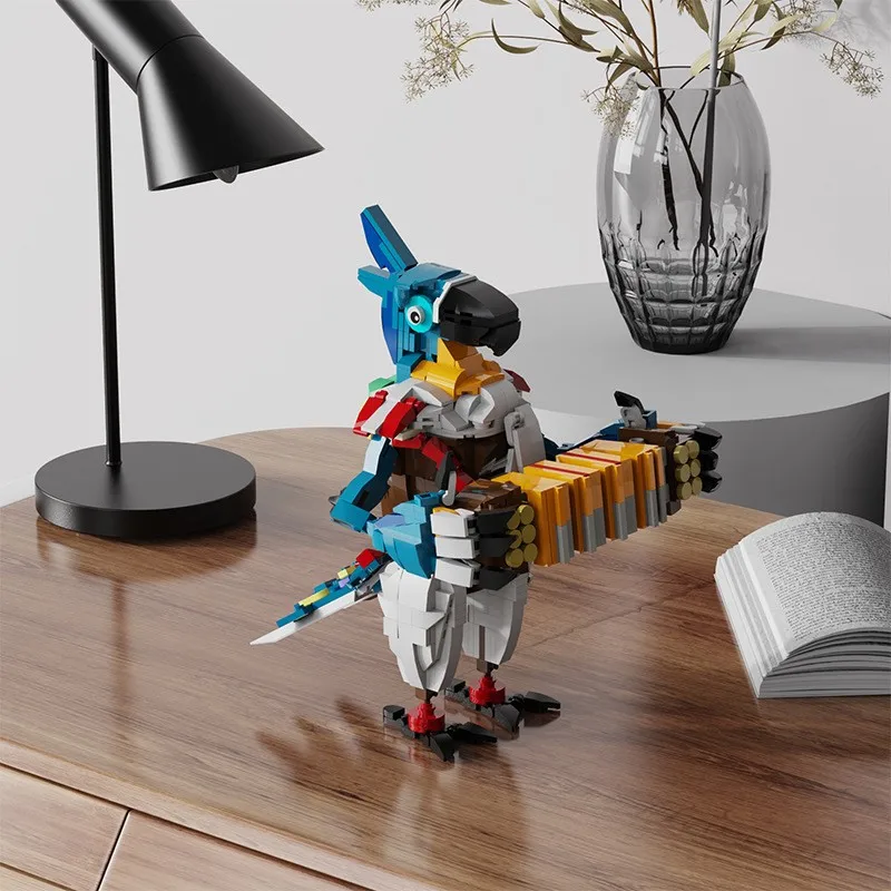 

Game Characters MOC Birdman Monster Figures Model Accordion Building Blocks Ornament Assembly Kid Toy Creative DIY Gifts