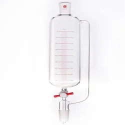 SYNTHWARE Fine adjustable constant pressure drip funnel with graduated, FUNNEL, PRESSURE EQUALIZING, PTFE METERING STOPCOCK, F61