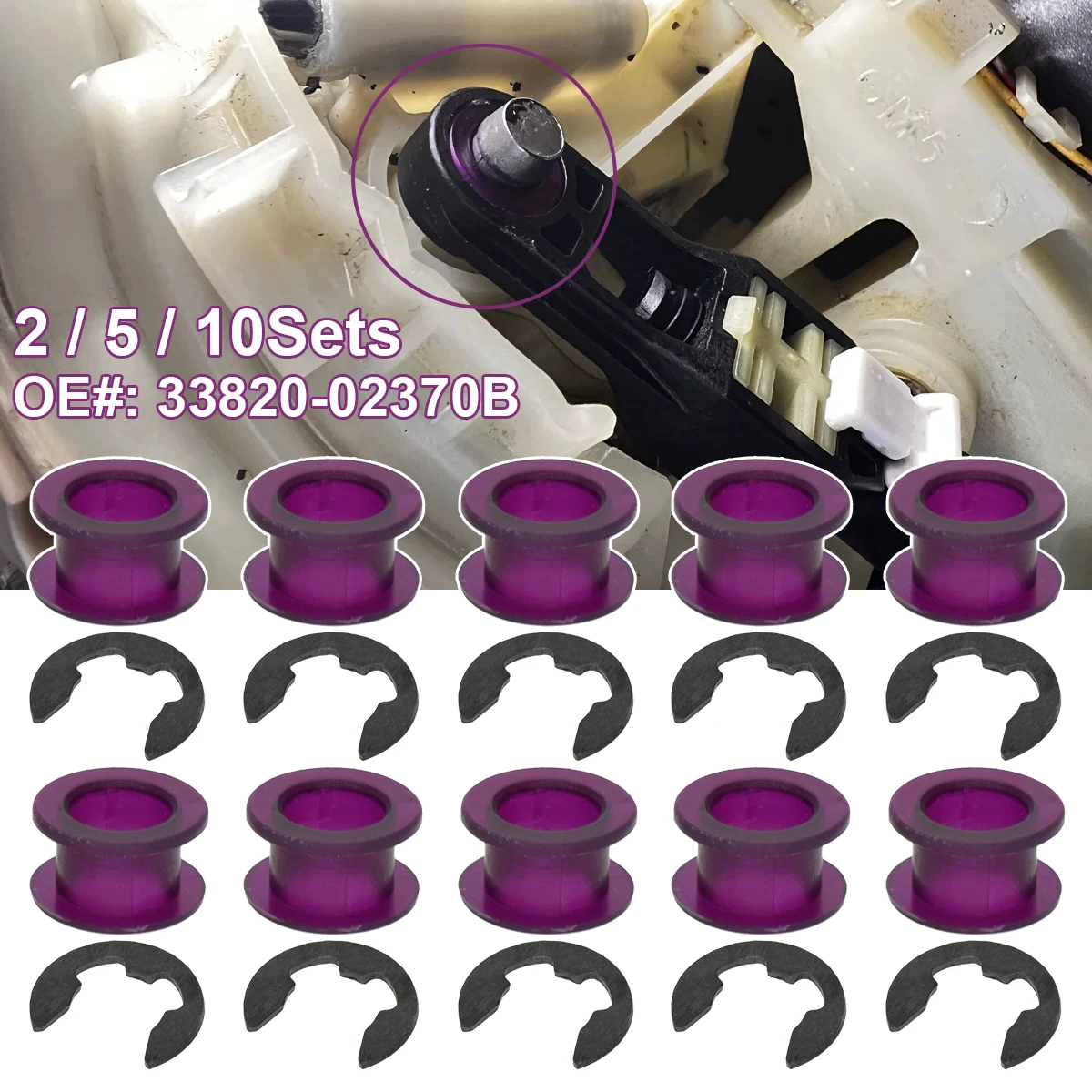 AT Shift Shifter Cable de buje, extremos de enlace, Kit de reparación de manga de ojal para Nissan, Toyota, Hyundai, Kia, Mazda, Suzuki, Lexus, Jeep