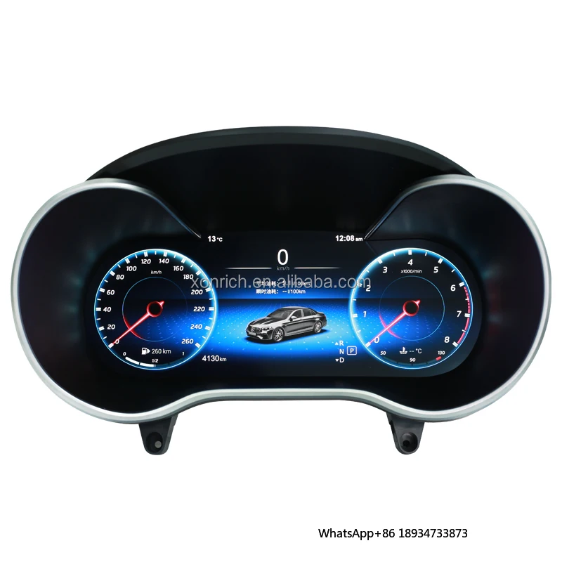 12.3 Inch for Mercedes Benz GLC C-Class C Class NGT 5.0 LCD Dashboard Screen Speedometer Instrument Upgrade Smart Cluster