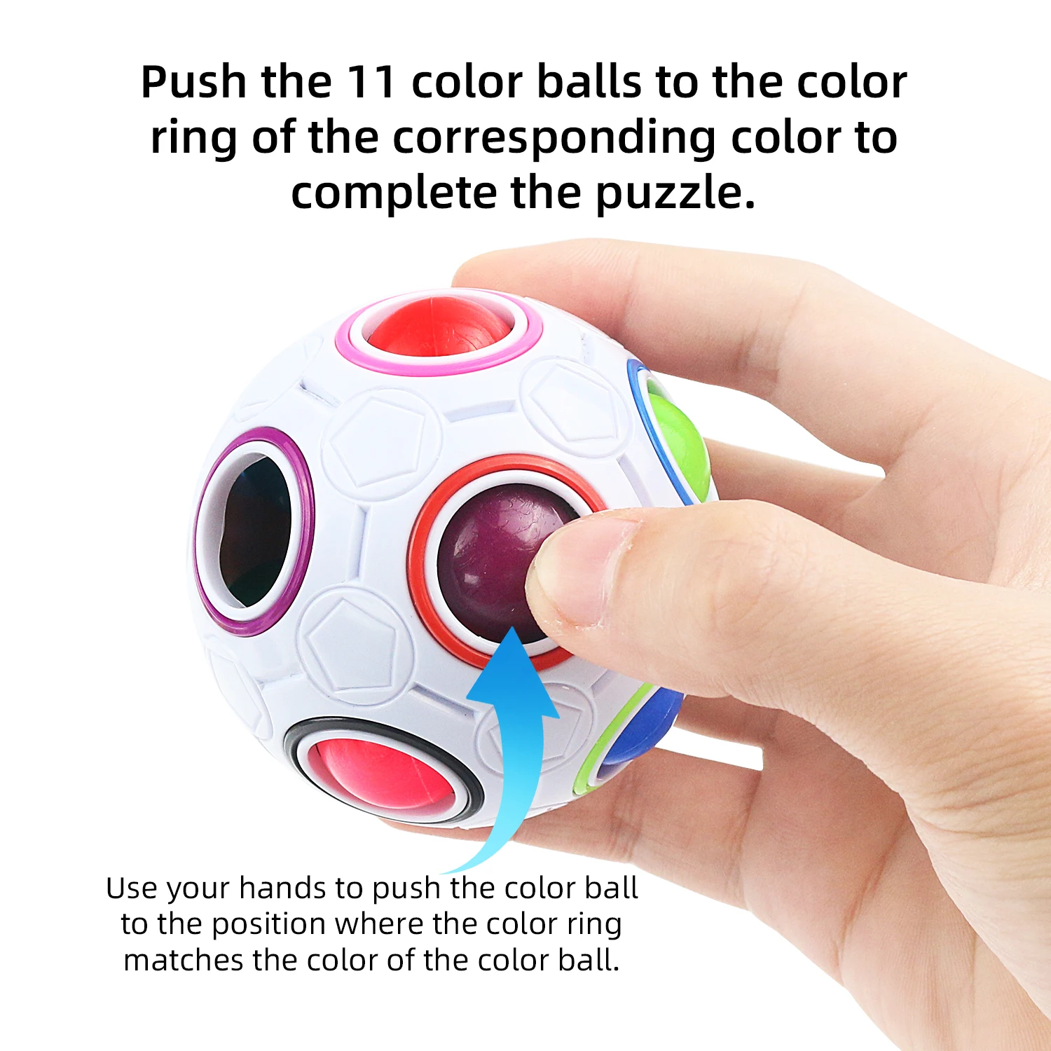 12-gaats persen magische bal regenboogbal vinger voetbal buitenaardse kubus vinger magische bal stressverlichtend nieuw uniek speelgoed