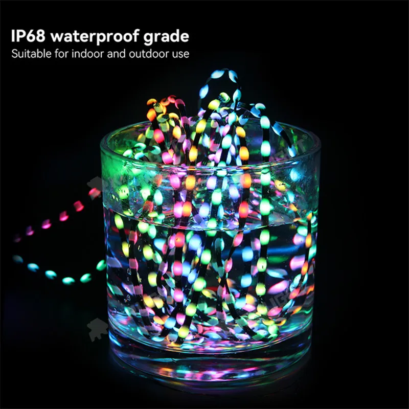 Wholesale Full Dream Color LED Strip String Fairy Lights WS2811 RGBIC Addressable Individually 5V IP68 Decorate Christmas tree