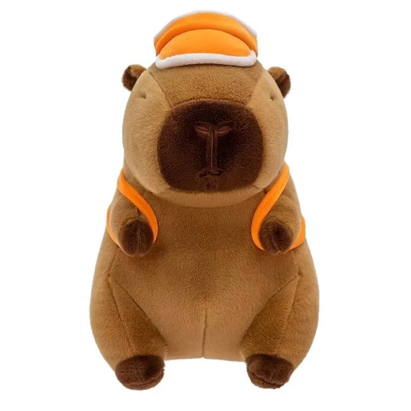 Mochila bonita de felpa de capibara, bolso de hombro doble para mujer, mochila con voló de agua, bolso para muñeca, dibujos animados de Internet, famoso y feo