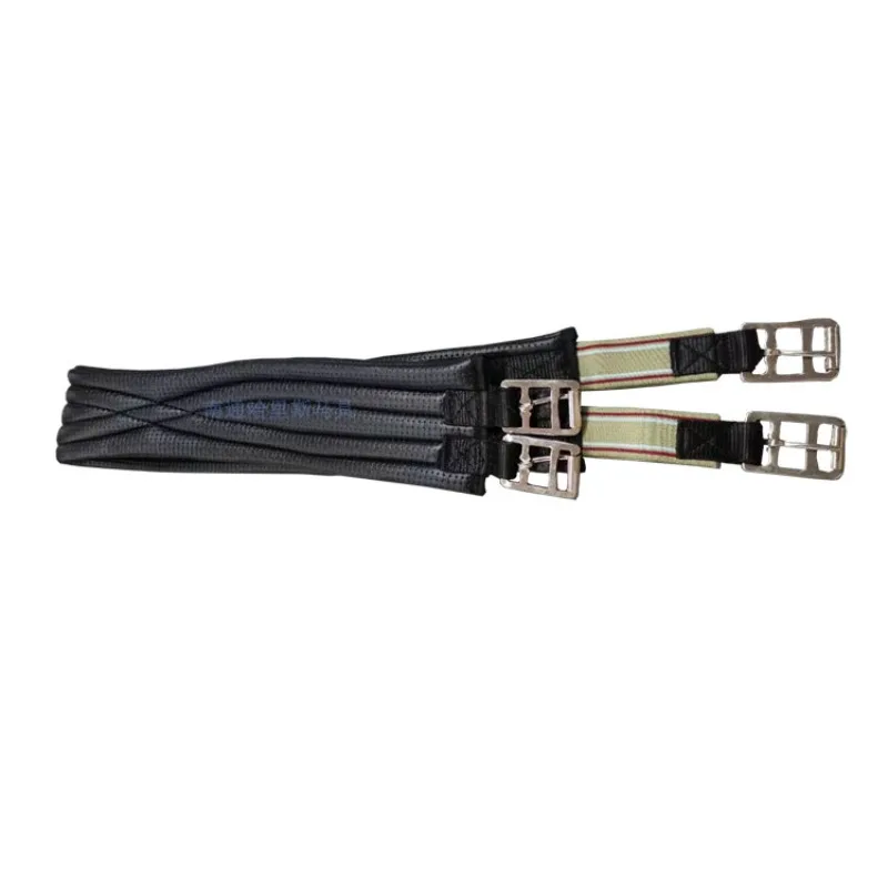 1pcs Hibiscus leather breathable saddle fixed belt comprehensive saddle belt