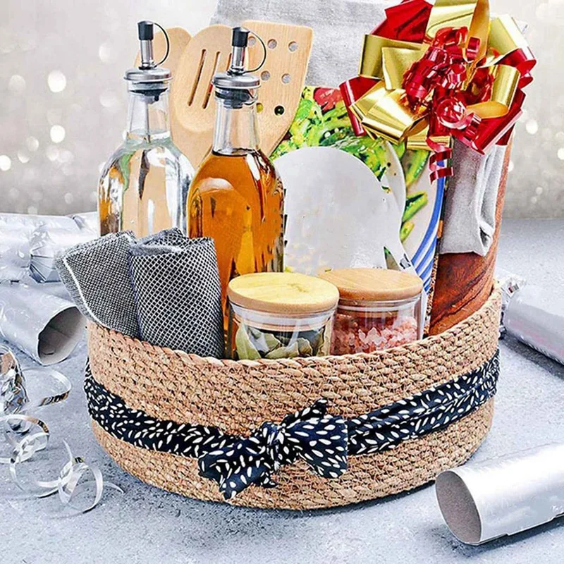 Cesto de lavanderia tecido, cesta tecida, resistente ao desgaste, lanches, brinquedos, saco de armazenamento, diversos, dormitório, 2 pcs