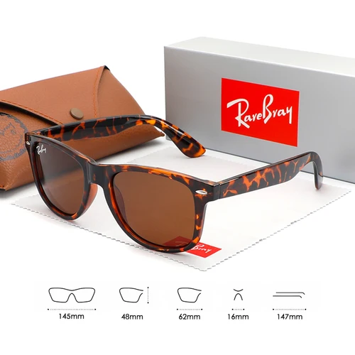 Imagen 2 del producto Gafas de sol polulares clásicas para hombre, montura grande UV400, gafas de conducción para mujer, gafas de moda de viaje polarizadas para exteriores