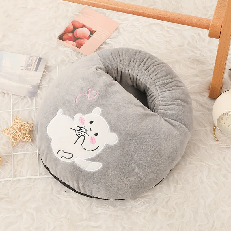 USB Electric Heater Foot Warmer Charging Power Fleece Cartoon Cat Warm Foot Cover Feet Heating Pads For Home Bedroom Sleeping