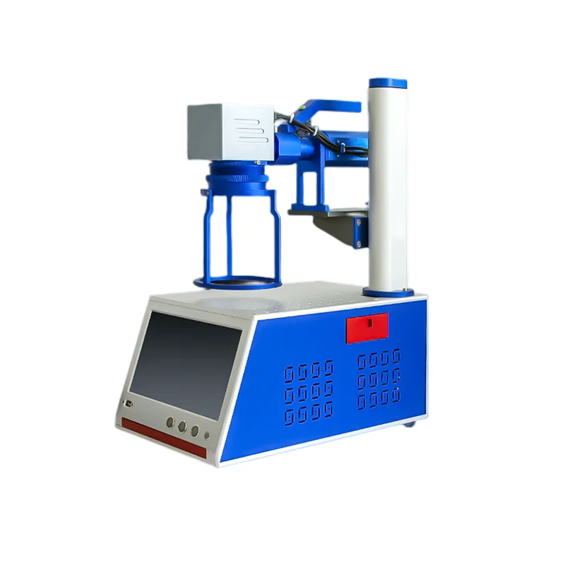 Portable Fiber Laser Marking Machine 20W 30W 50W with Screen Mouse Keyboard for Metal Steel Gold Silver Jewelry Engraving