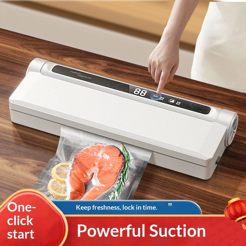 Vacuum machine, fully automatic sealing machine, high suction, small-sized, multi-functional sealing and preservation machine