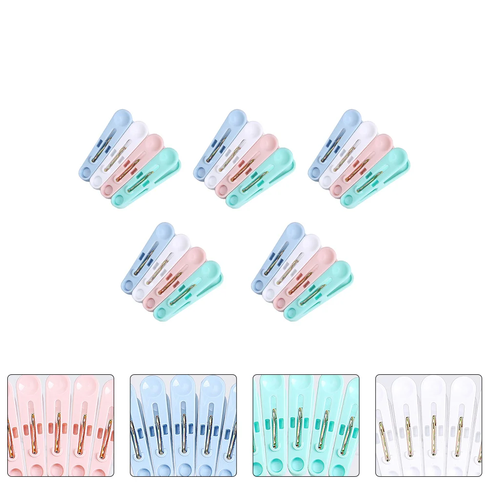 

100pcs Windproof Clothes Assorted Colors Strong Interlock Non-Slip Clothing Pegs For Home Drying Sock Clips Household Quilt