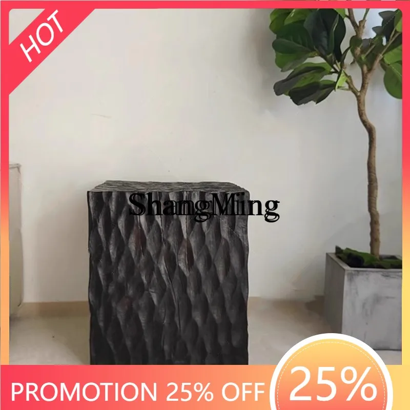 

CL wind solid wood home living room sofa side bed and breakfast hotel retro ornament wooden pier