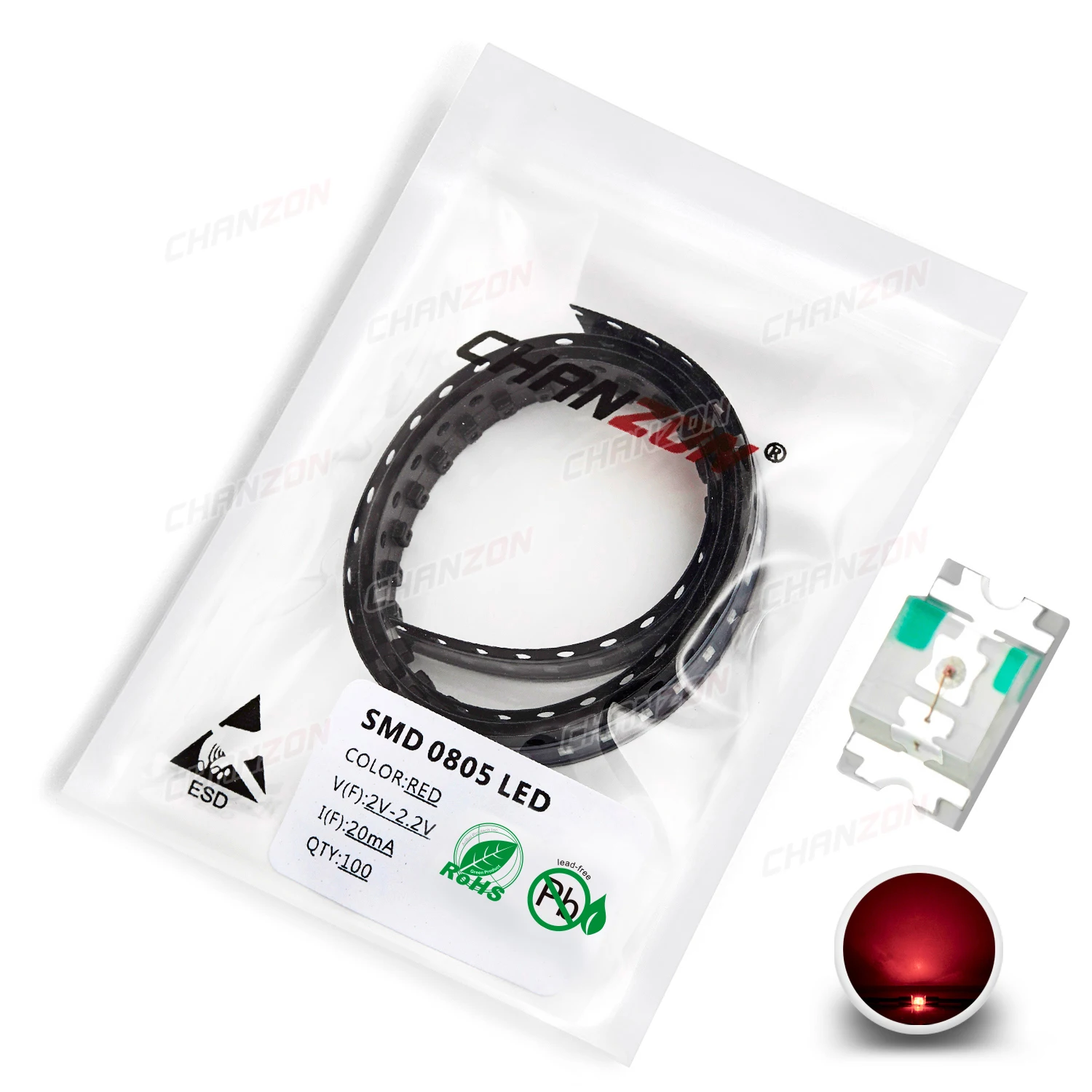 SMD LED 발광 다이오드 키트 램프 칩 라이트 비즈, 웜 화이트, 레드, 그린, 블루, 옐로우, 오렌지, UV 핑크, 마이크로 3V SMT, 0805 (2012)