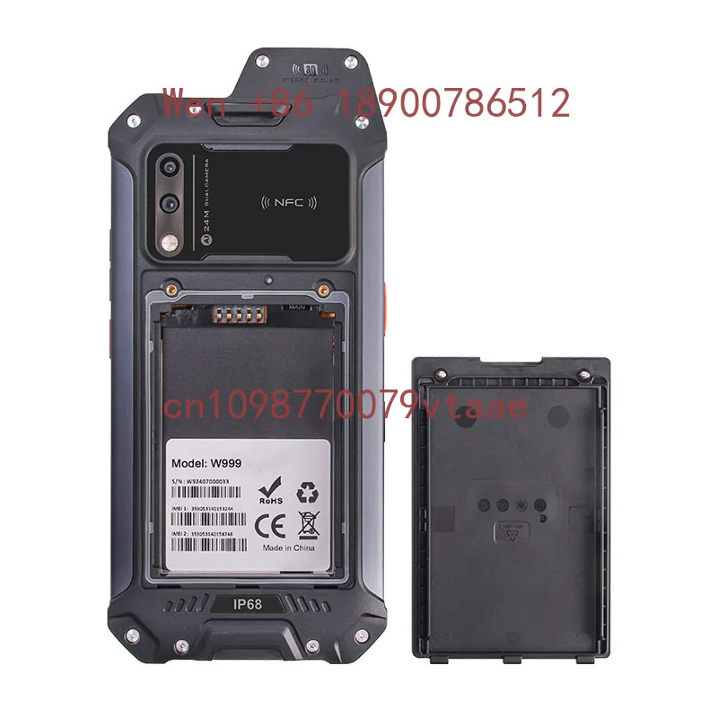 2027 4G W999 Android 13 POC Network Radio IP68 Waterproof 8+128GB Work With Zello  Real PTT ATEX Walkie Talkie