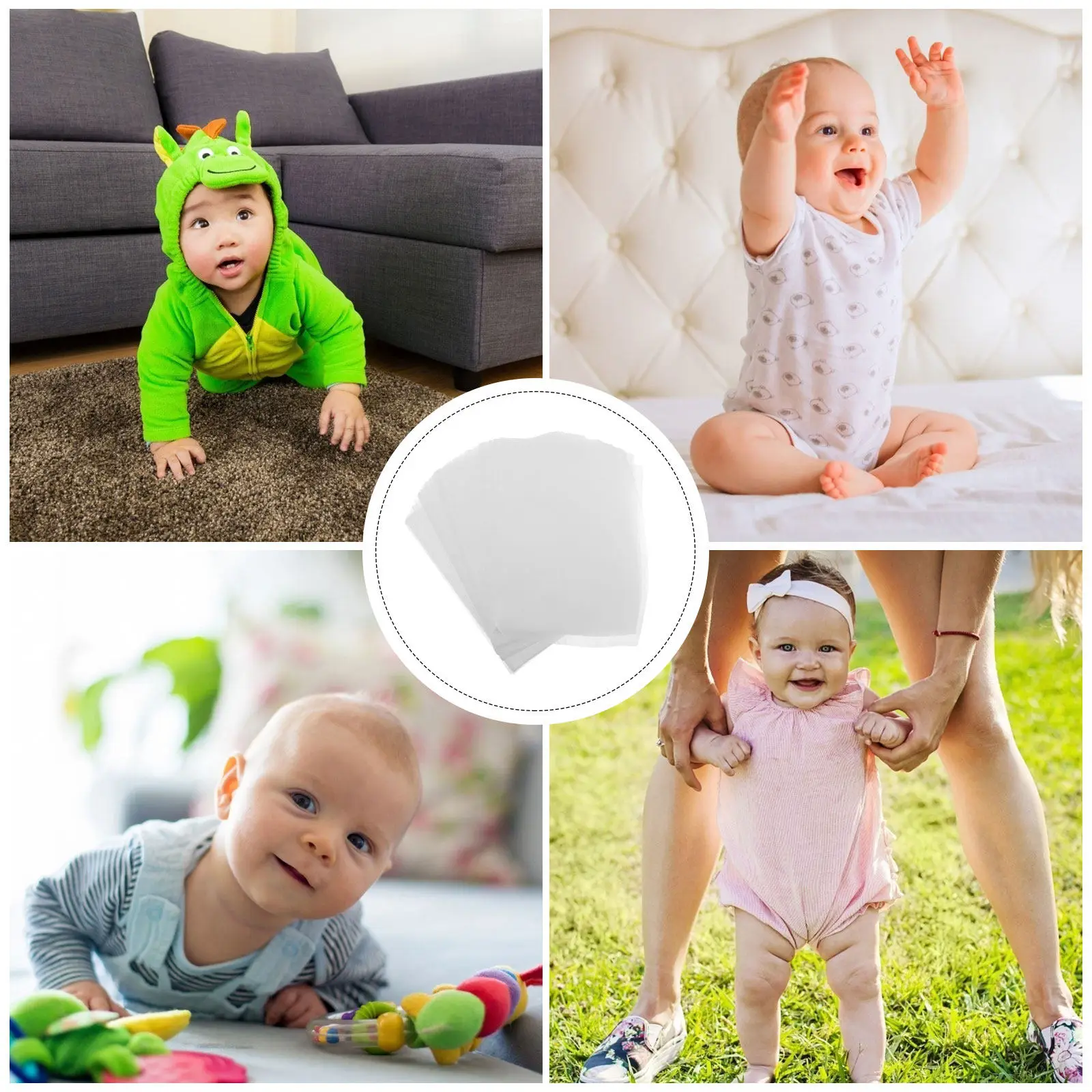 200Sheets Disposable Baby Diaper Liners Flushable Biodegradable Soft Nonwoven Fabric Easy Clean Baby Nappy Liners