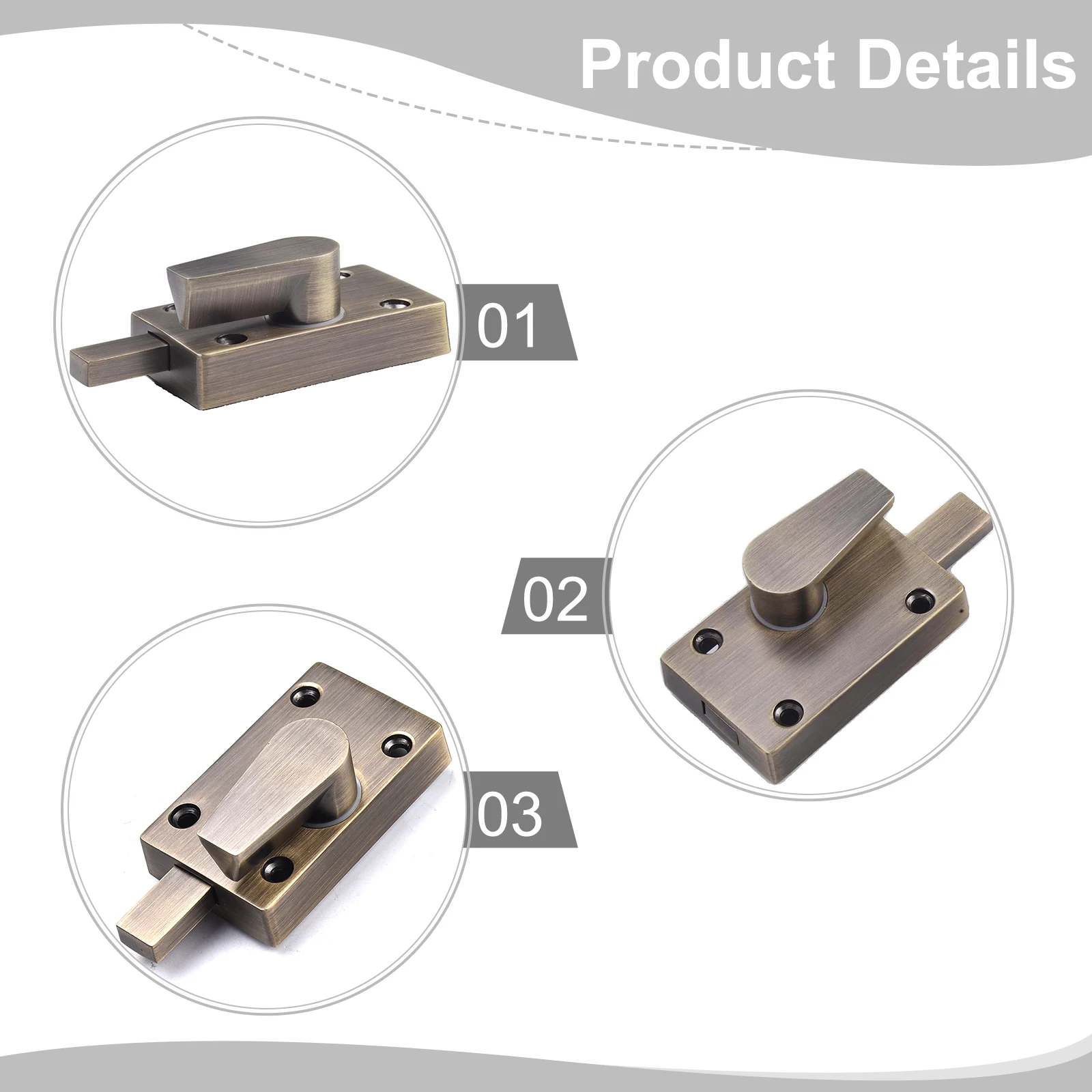 

Замок-защелка для двери 5.9 X 3.94 X 1.18 дюймов, высококачественный, для дверей ванных комнат и общественных туалетов