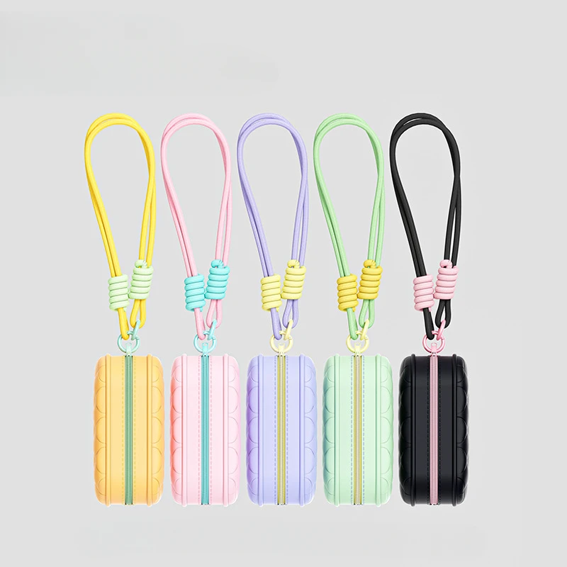 1pcs Waterproof Silicone Cosmetic Bag Korean Style Travel Wash Bag Shopping Bag Data Cable Storage Pouch