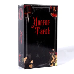 Cartas de Tarot de terror para principiantes, 78 cartas con ilustraciones inspiradas en monstruos clásicos de terror, adivinación del juego de adivinación