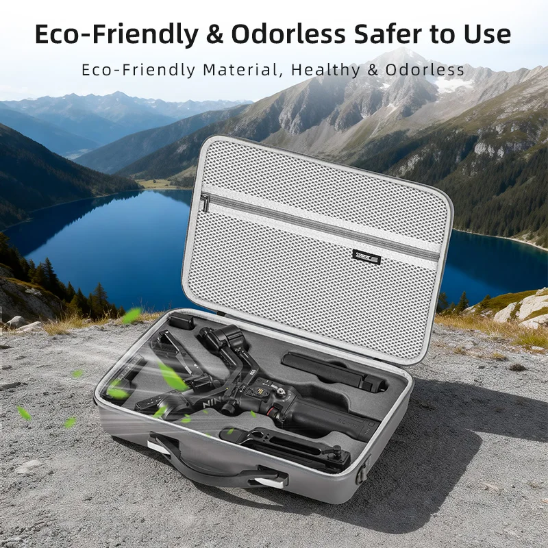 Tragetasche für DJI RS 5 Zubehör, Tragbare PU-Leder Aufbewahrungstasche für DJI Ronin RS5 Gimbal Reise Outdoor Vlogging – Detail 9