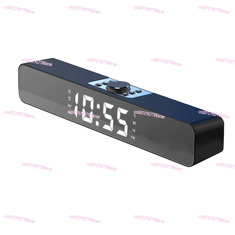 

Clock Bluetooth Speaker, Long Desktop Alarm Speaker, Mirror Whispering Wall