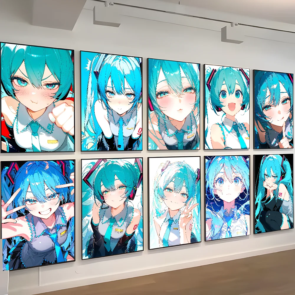 Virtual Idol H-Hatsunes M-MikU Good Quality Prints And Posters HD Quality Poster Wall Art Painting Study Home Decor