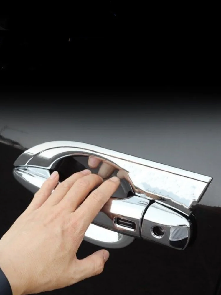 Dla Nissan Pathfinder 2024 Samochodowe akcesoria zewnętrzne ABS Włókno węglowe Boczna osłona klamki Drzwi Miska Obudowa Naklejki wykończeniowe