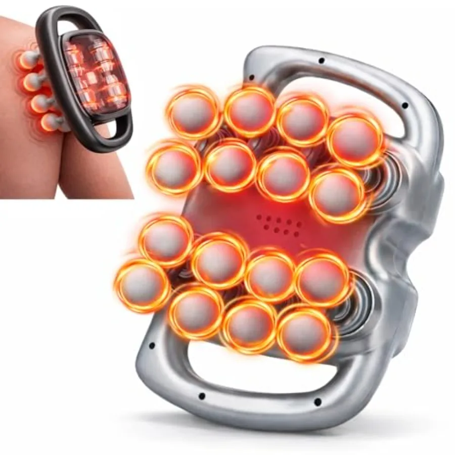 

16-Head Electric Massage Gun for Home RelaxationWide-Coverage Percussion Massager with 9 Modes 99 Intensity Levels for Back Leg