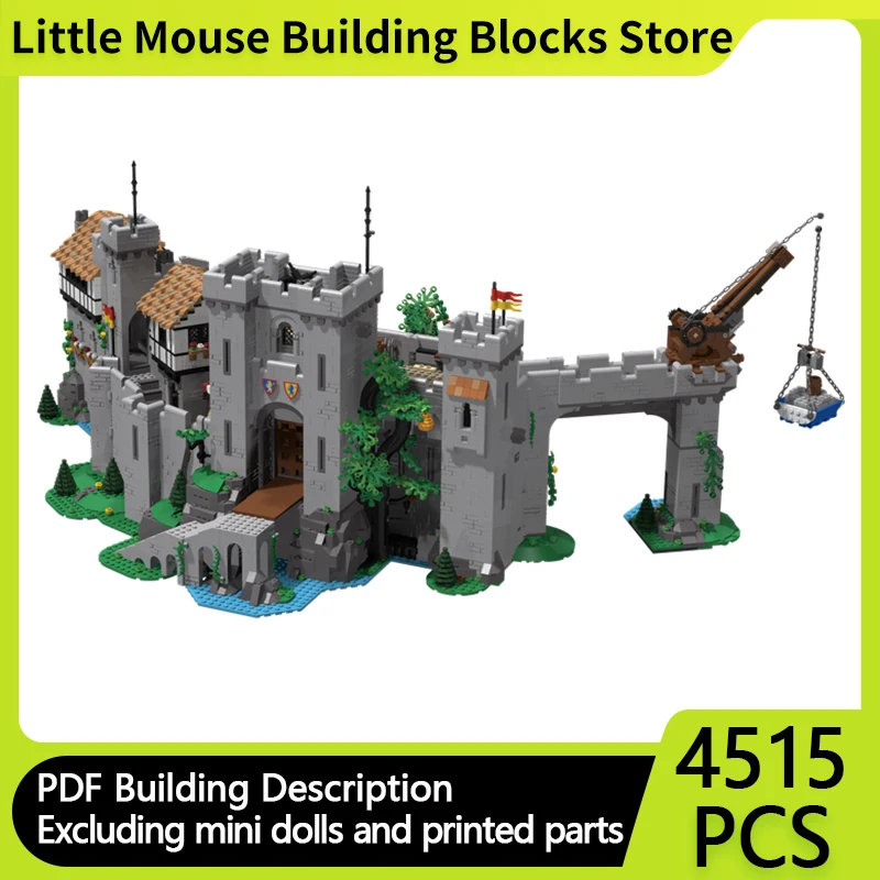 

Medieval Castle Model MOC Building Bricks Standalone Fortress Modular Technology Gifts Holiday Assemble Children Toys Suit