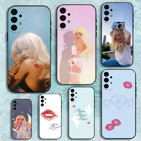 Singer S-Sabrina C-Carpenter Phone Case For Samsung S25,S24,S21,S22,S23,S30,Ultra,S20,Plus,Fe,Lite,Note,10,9,5G Black Cover