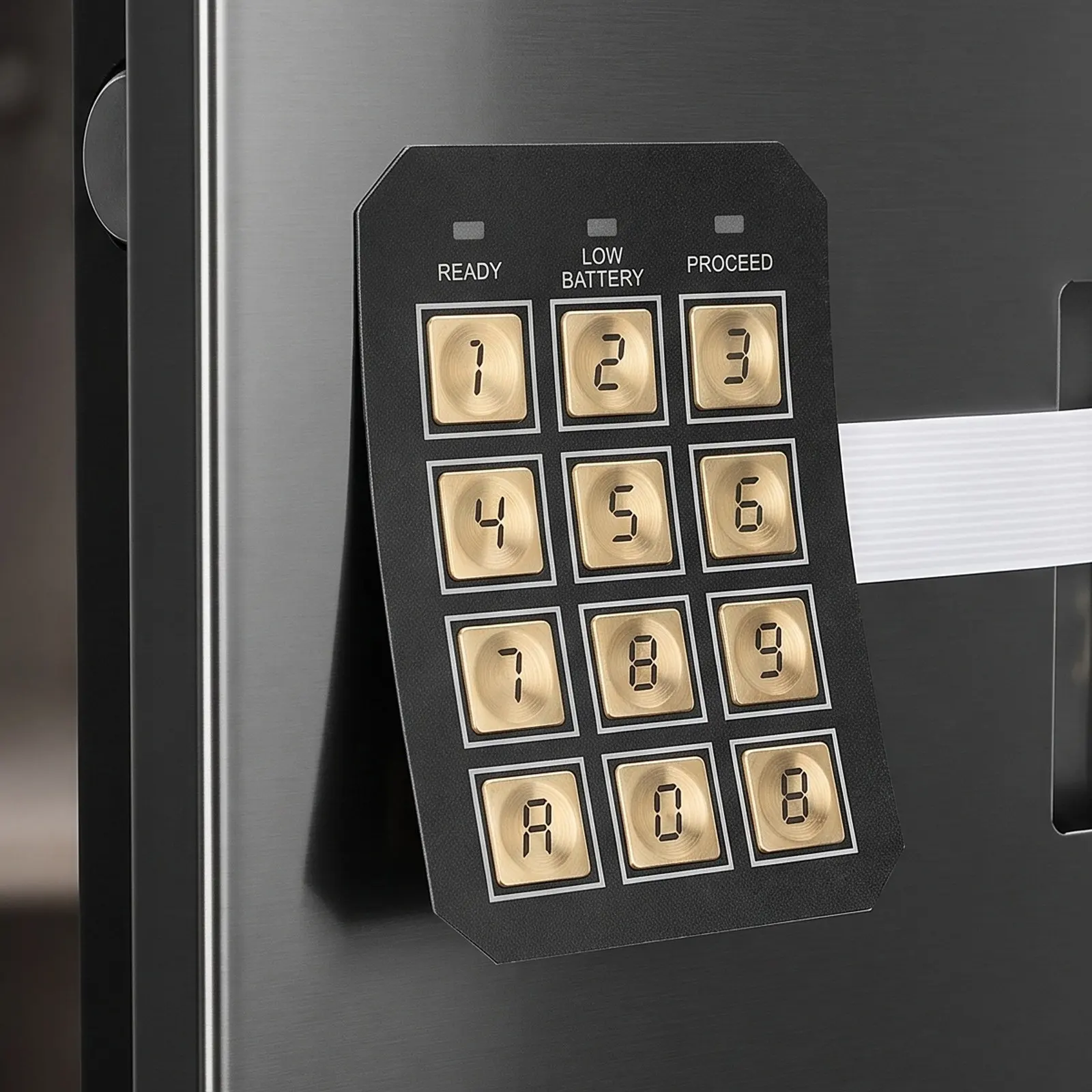 12 Button Safe Box Keypad Electronic Lock Replacement Flush Mount Password Input Keypad Panel Security Cabinet Lock for Office