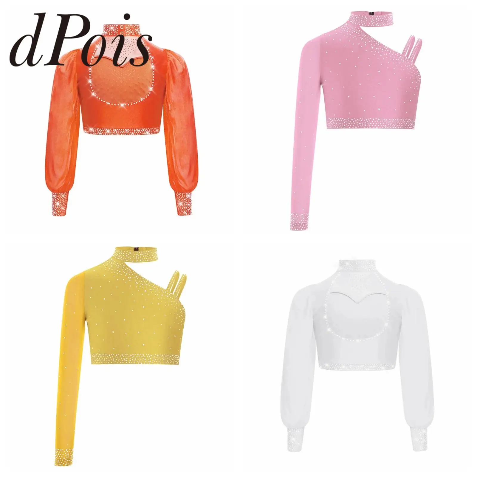 

Children Kids Modern Ballet Skating Tops School Show Clothes Girls Lyrical Dance Costume Modern Contemporary Dancing Crop Top