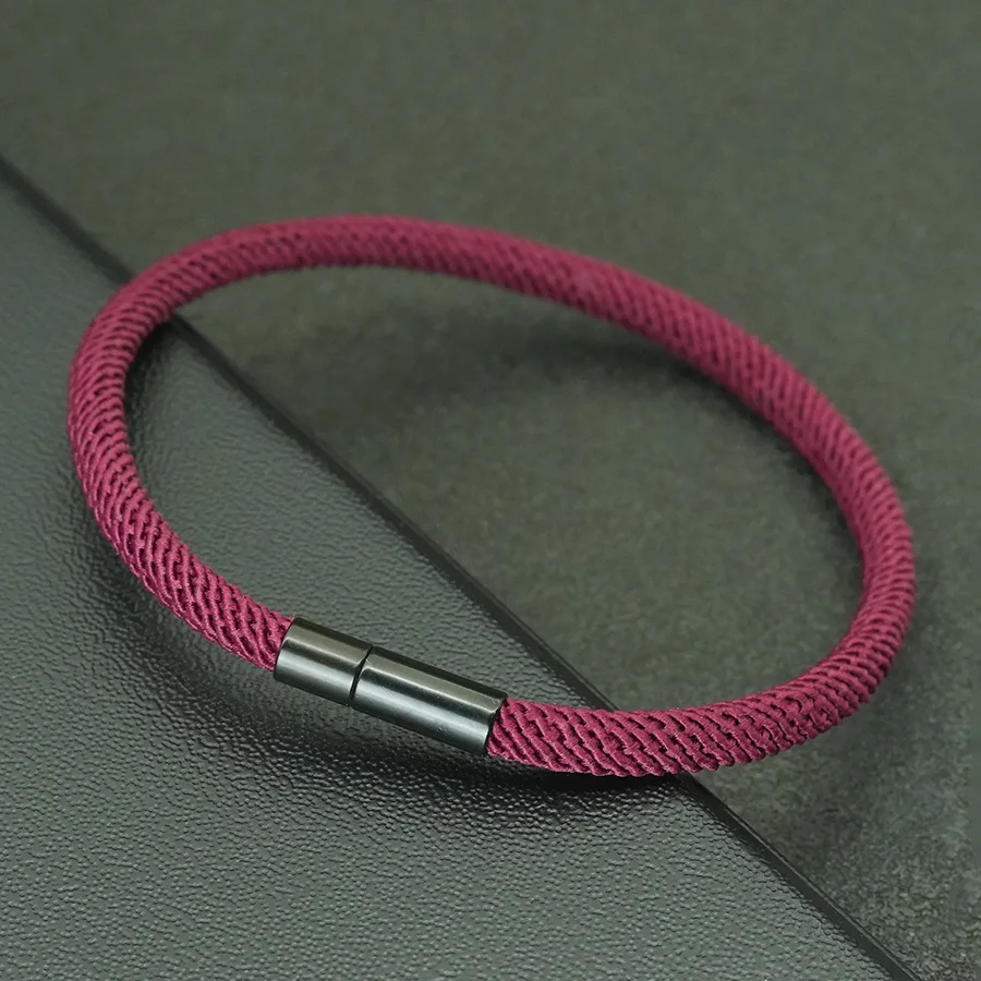 Schlichtes Nylonseil-Armband, Unisex, handgefertigt, gewebt, 10 Farben erhältlich, Wickelarmband, Outdoor, Radfahren, Paar, Sport, Pulseira