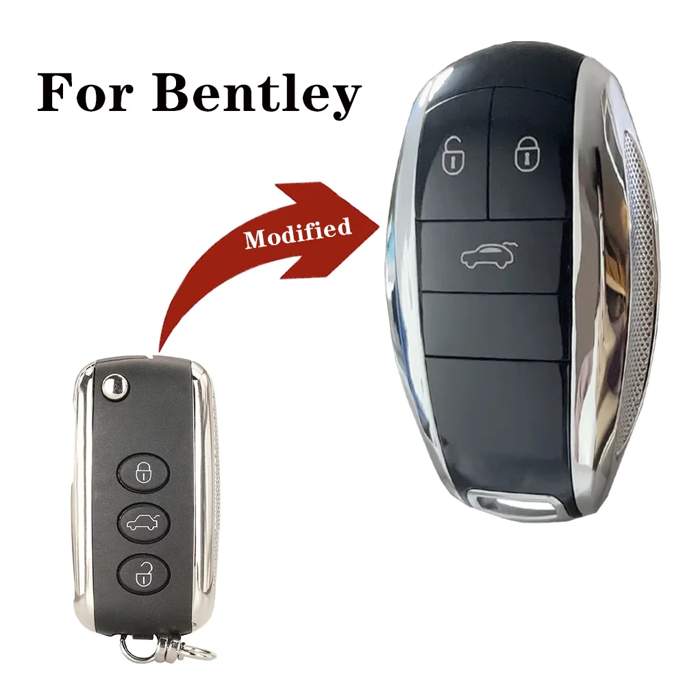 For Bentley Mulsanne Continental Hurtling GT Flying Spur KR55WK45032 Folding Flip Remote Car Key Shell Case Cover