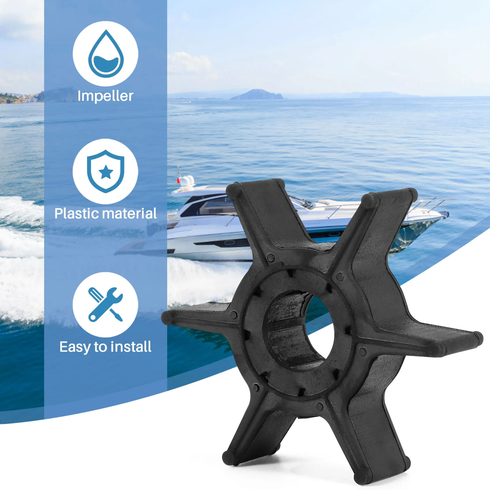 Подвесной 8HP 9.9HP 15HP 20HP водяной насос Рабочее колесо 63V-44352-01 подходит для Yamaha