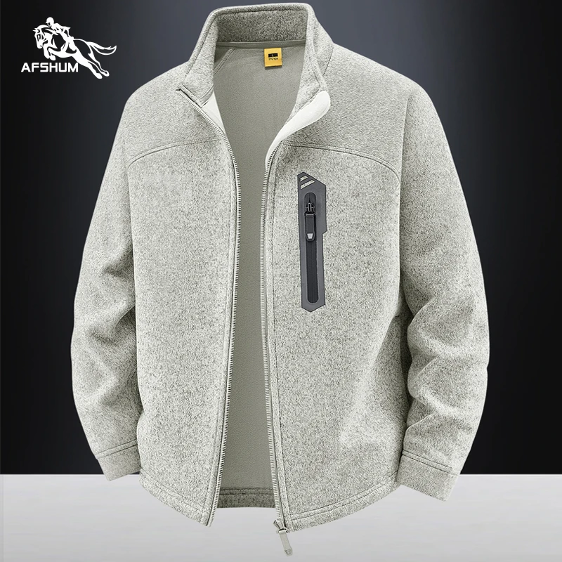 Herrenjacke M-4XL 5XL Herbst Winter Neue Fleece-Verdickung Herrenjacken Hochwertige Herren-Freizeitjacken Warmhaltende Jacke 26611