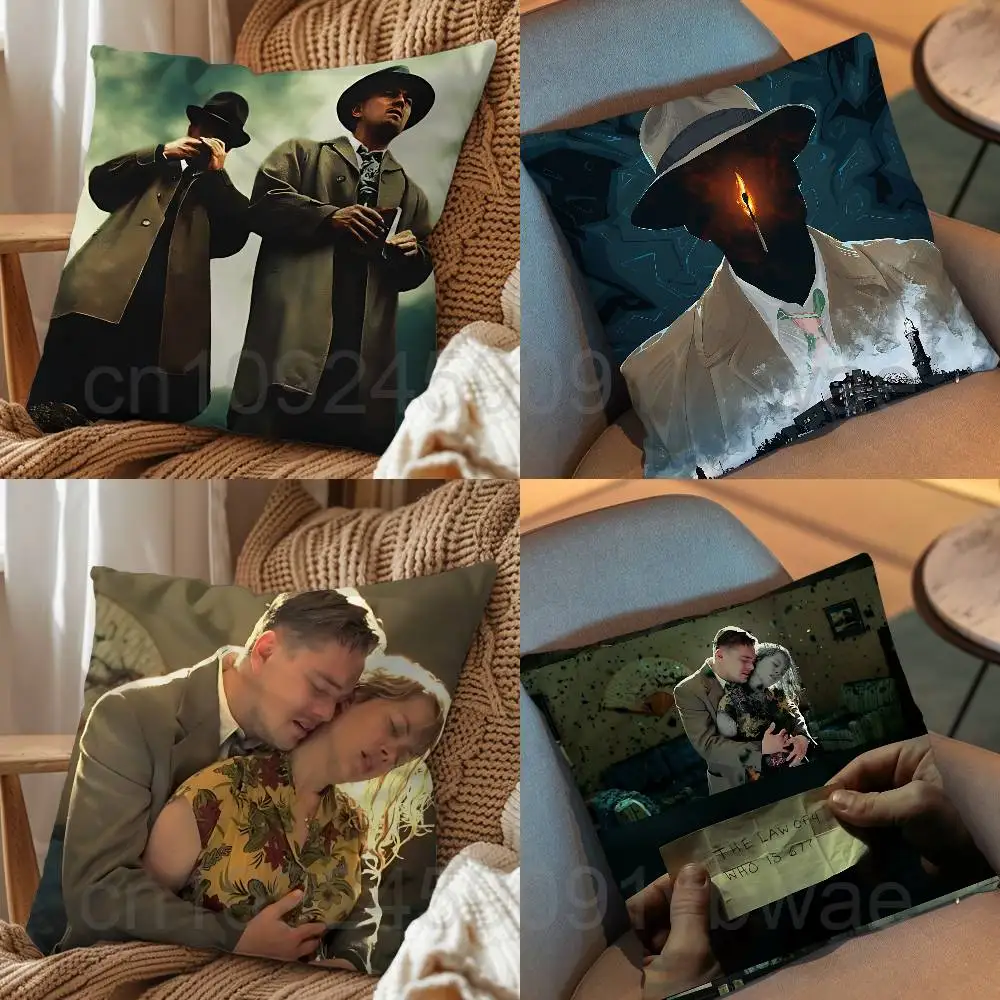 

movie Shutter Island Print Throw Pillow Cover Square Cushion Case for Living Room Bedroom Decor
