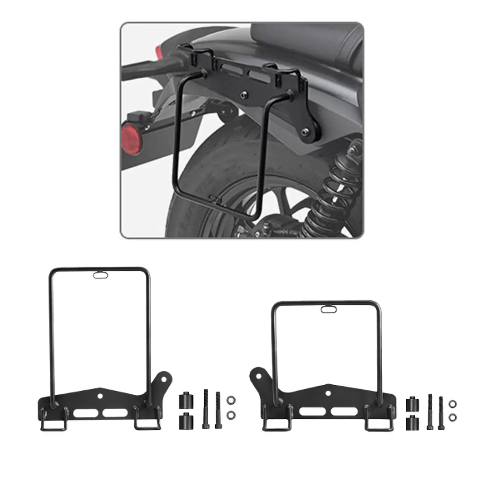 

Motorcycle Side Bag Support Bracket Multiuse Saddlebag Support Rack Rear Side Pannier Rack for Motorcycle Spare Parts