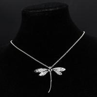 Fashion Women Necklace Dragonfly Pendant Clavicle Chain Necklace Adjustable Jewelry Gift цепь на шею украшения женские