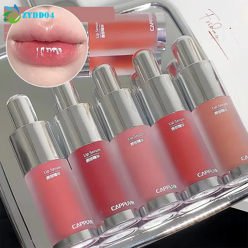 ● Cappuvini garrafa de bebê brilho labial espelho hidratante acabamento não pegajoso brilho labial com efeito de vidro para lábios tipo gelatina, 1 peça