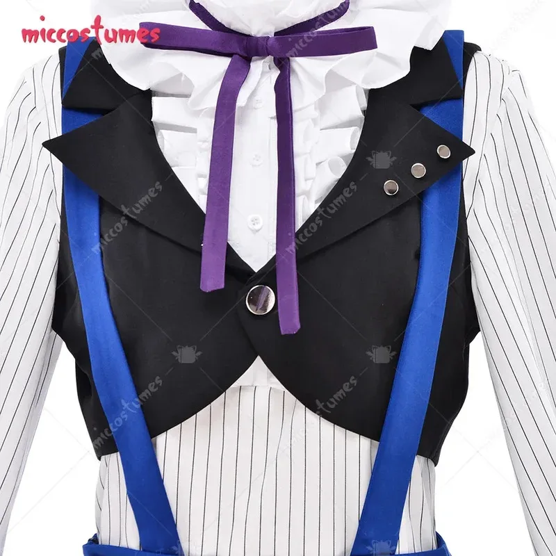أزياء Miccostumes النسائية Ciel Phantomhive التأثيرية، قميص بحمالات وبنطلون مع قبعة