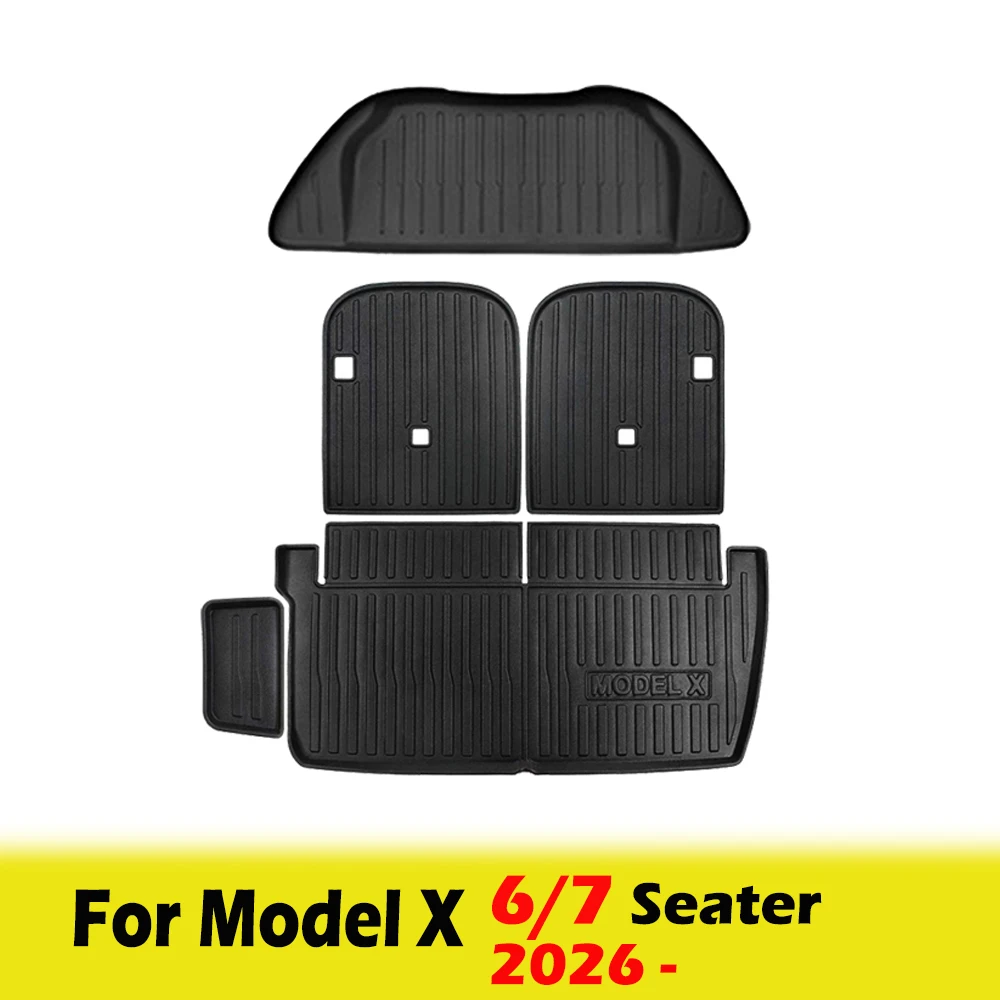 BEVO Vloermatten voor Tesla Model X 5 6 7-zits 2024 2023-2016 All Weather Waterdichte Cargo Frunk kofferbak Matten Liners Accessoires