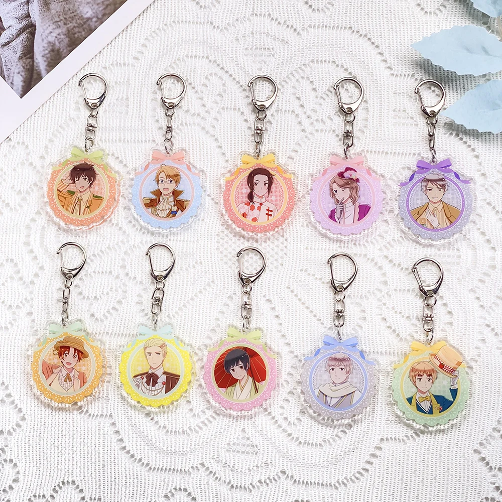 1/10 Piezas de Llaveros Acrílicos de Personajes de Anime Hetalia, Accesorios de Dibujos Animados ​   Llaveros, Regalos para Amigos, Divertidos, Colgantes para Bolsos, Colgantes para Mochilas