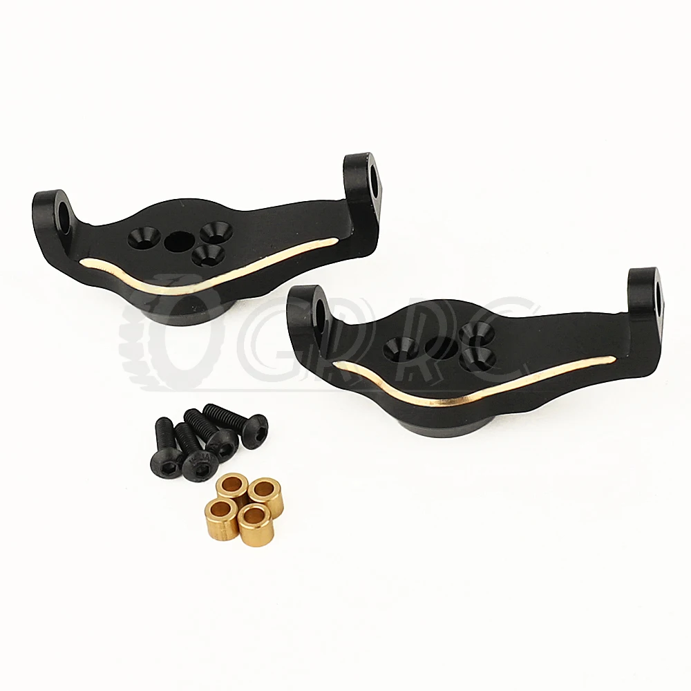 2Pcs TRX4 Brass Black Coating Front Axle Caster Block C-Hub Carrier For TRX-4 1/10 RC Crawler Car Upgrade Parts Accessories