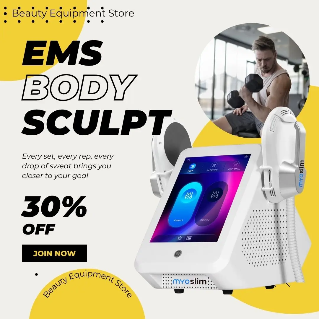 MYOslim EMS Body Sculpt Muscle Stimulate Fat Removel 6500W Eletric Machine Hi-emt RF Weight Lose Portable Electromagnetic