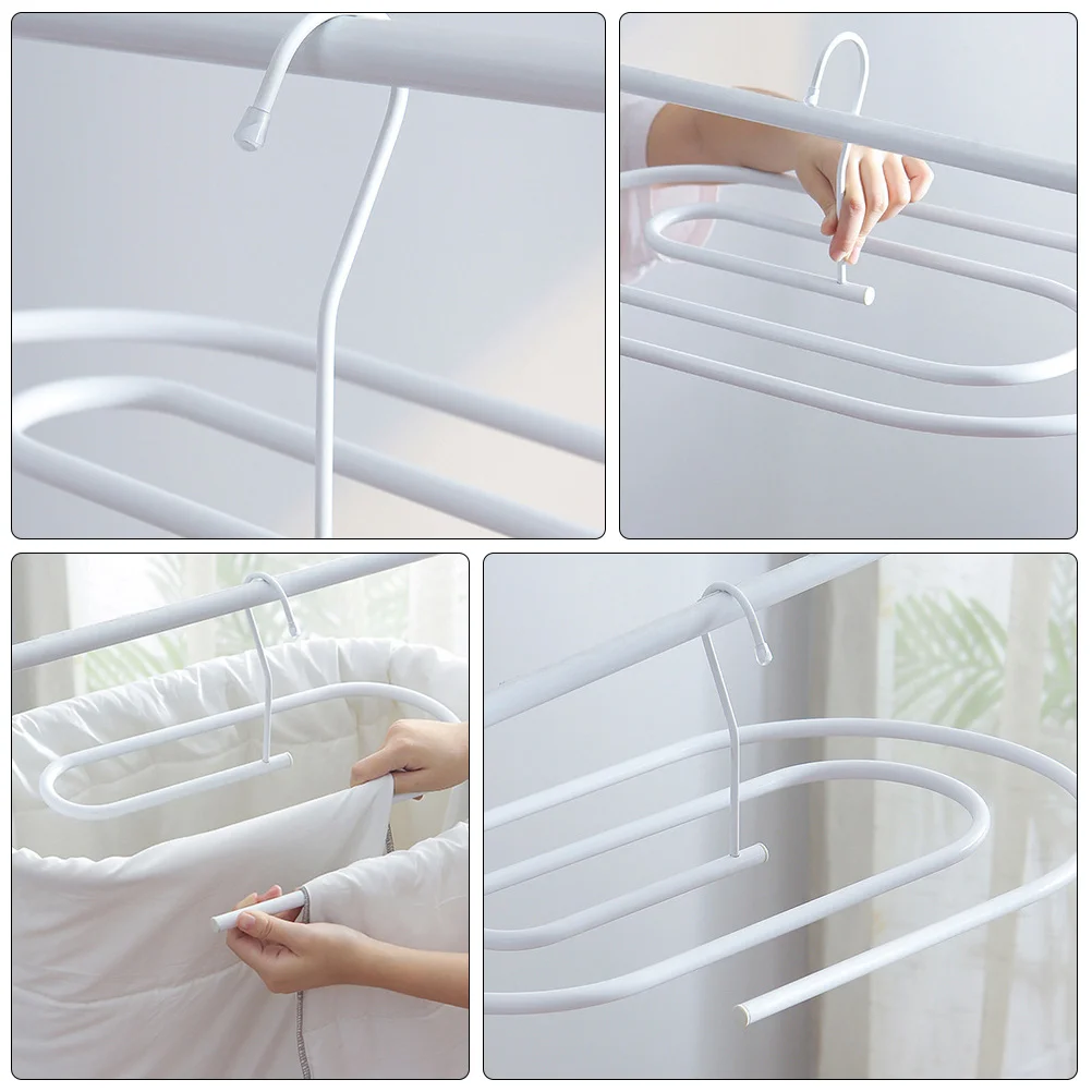 

Heavy Duty Iron Spiral Quilt Drying Rack Space Saving Clothes Hanger Balcony Laundry Storage Solution Indoor Outdoor Use