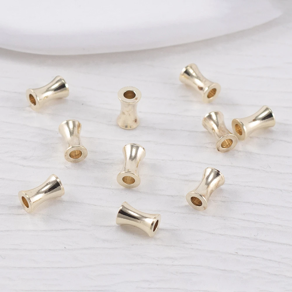 Brass Spacer Tube Beads for Bracelet Making Findings Bamboo Joint Handmade Craft Jewelry Accessories