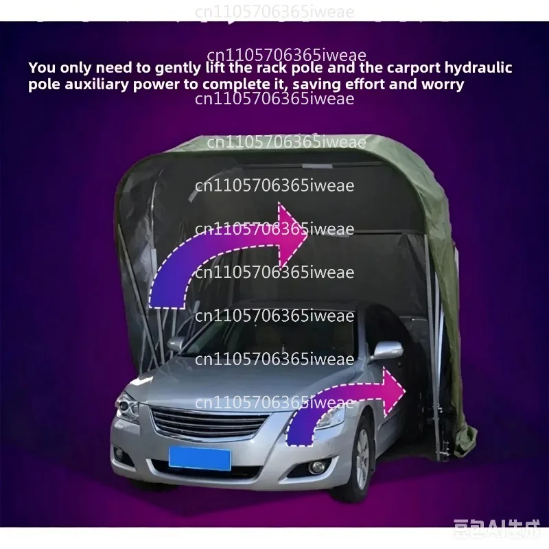 Household Awning Telescopic Car Awning Canopy Automatic Outdoor Mobile Folding Carport Garage