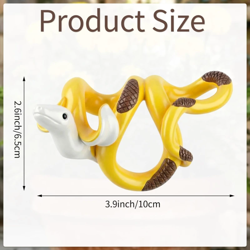 Snake Shape Flowerpot Decoration Art Craft Resin Simulated Snake Statues Funny Plate Planting Decoration Balcony